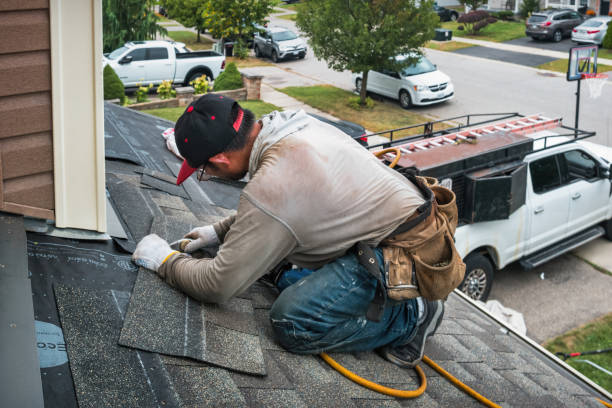 Professional Flat Roof Repair technician working in Mahaffey, PA